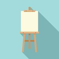 Board easel icon, flat style vector