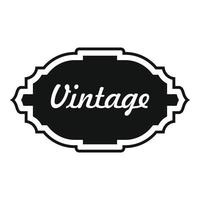 Style label icon, simple style. vector