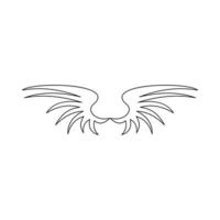 Wing icon, outline style vector
