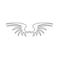 Wing icon, outline style vector