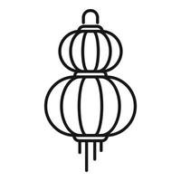 Celebration chinese lantern icon, outline style vector