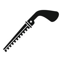 Small handsaw icon, simple style vector