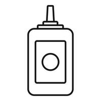 icono de botella de salón de belleza, estilo de esquema vector