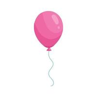 Pink balloon icon in cartoon style vector