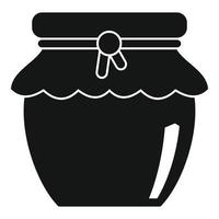 Honey jar icon, simple style vector