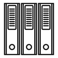 Prosecutor folder icon, outline style vector