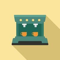 Mug coffee machine icon, flat style vector