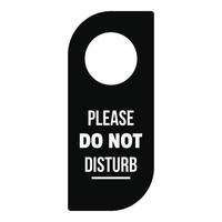 Please do not disturb hanger tag icon, simple style vector