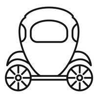 carro berlina icono, estilo de esquema vector