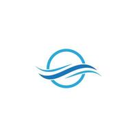 logotipo de onda de agua natural vector