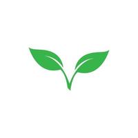 Green leaf logo ecology vector