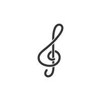 logotipo de nota musical vector