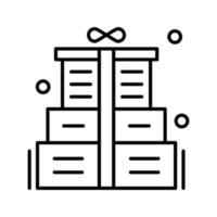 icono de vector de caja de regalo