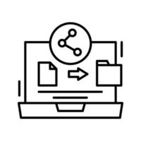 icono de vector de compartir archivo