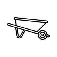 Wheelbarrow Vector Icon