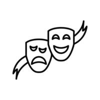 icono de vector de máscaras de teatro