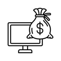 icono de vector de préstamo en línea