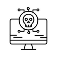 icono de vector de ataque de virus