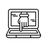 Computer Hacking Vector Icon