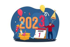 Welcome to 2023 Flat Design vector