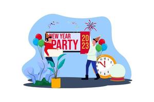 Happy New Year Flat Design vector