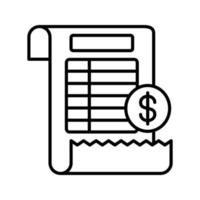 Bill Vector Icon