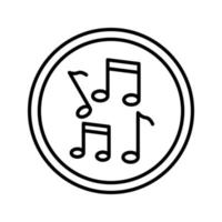 icono de vector de notas musicales