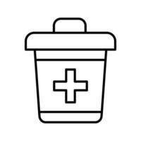 icono de vector de cubo de basura