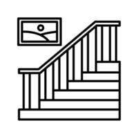 icono de vector de escalera