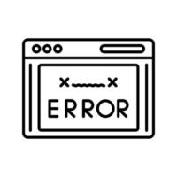 icono de vector de código de error