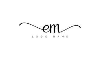 Handwriting letter EM logo pro vector file pro Vector Pro Vector