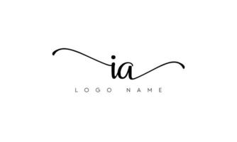 Handwriting letter IA logo pro vector file pro Vector Pro Vector