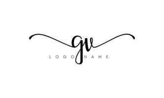 Handwriting letter GV logo pro vector file pro Vector Pro Vector