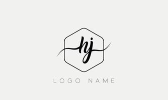 letra letra hj logo pro archivo vectorial vector