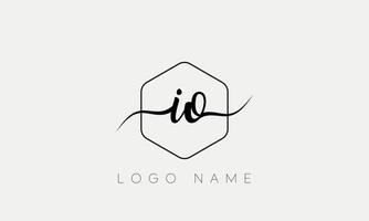 Handwriting letter IO logo pro vector file pro Vector Pro Vector