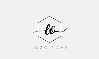 Handwriting letter LO logo pro vector file pro Vector Pro Vector