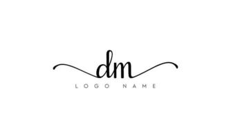 Handwriting letter DM logo pro vector file pro Vector Pro Vector