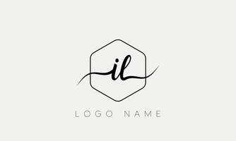 Handwriting letter IL logo pro vector file pro Vector Pro Vector