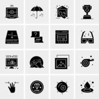 16 iconos de negocios universales vector ilustración de icono creativo para usar en proyectos relacionados con la web y dispositivos móviles