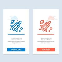 Fly Missile Science  Blue and Red Download and Buy Now web Widget Card Template vector