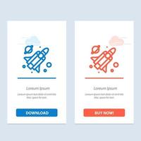 Fly Missile Science  Blue and Red Download and Buy Now web Widget Card Template vector
