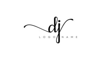 Handwriting letter DJ logo pro vector file pro Vector Pro Vector