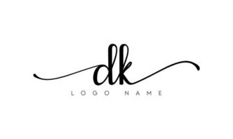 escritura carta dk logo pro archivo vectorial vector