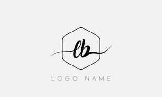 escritura carta lb logo pro archivo vectorial vector