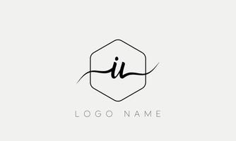 Handwriting letter IU logo pro vector file pro Vector Pro Vector