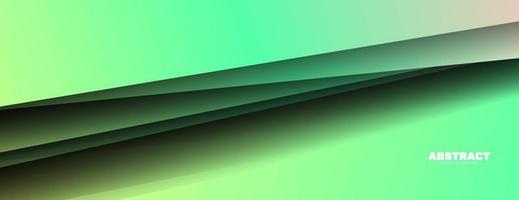 Abstract green color overlap layer banner background vector