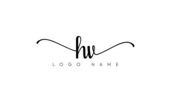 Handwriting letter HV logo pro vector file pro Vector Pro Vector