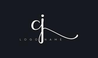 Handwriting letter CJ logo pro vector file pro Vector Pro Vector