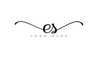 Handwriting letter ES logo pro vector file pro Vector Pro Vector