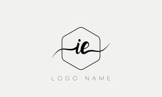 Handwriting letter IE logo pro vector file pro Vector Pro Vector